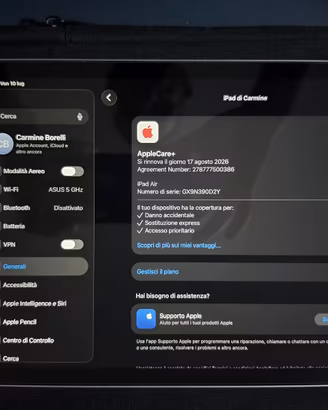 Apple iPad Air M1 64GB Galassia + Apple Care+