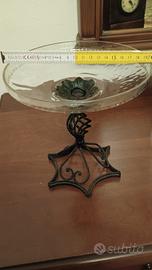 Alzatina Centrotavola Vintage in Ferro Battuto e V