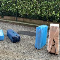 Lettino campeggio e materassino hauck (x2)