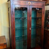 Vetrina vintage in legno e vetro