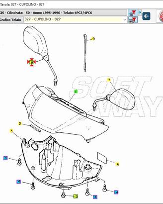 Specchio Dx Yamaha Axis 50 4MJF62901000