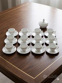 SERVIZIO DA CAFFÈ PORCELLANA BIANCA ROYAL TETTAU