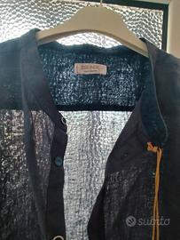 camicia di lino sseinse, con cartellino