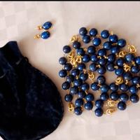 Lapislazulli. SET-collana 130 cm,+2 orecchini 