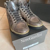 Sneakers alte uomo Nero Giardini col. antracite 42