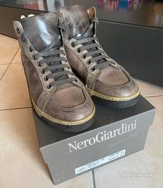 Sneakers alte uomo Nero Giardini col. antracite 42