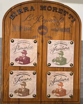 Birra Moretti pannello pubblicitario moderno