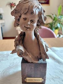 Nico Venzo scultura in terracotta