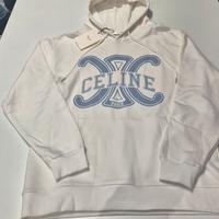 Celine Felpa con cappuccio e logo
