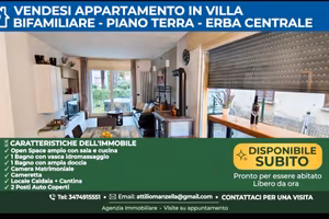 appartamento in villa bifamiliare con giardino 