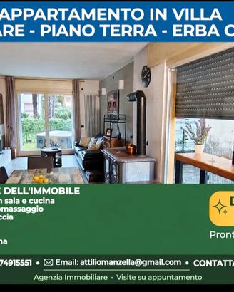 appartamento in villa bifamiliare con giardino 
