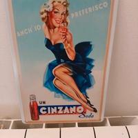 Cartello in Metallo Vintage style Cinzanino