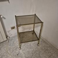 carrello in vetro e ferro 