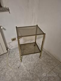 carrello in vetro e ferro 