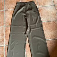 Pantalone in raso marrone