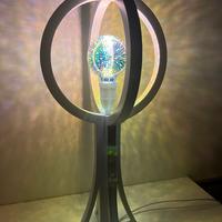 Lampada Led Legno Artigianale Atomo Design Arredo