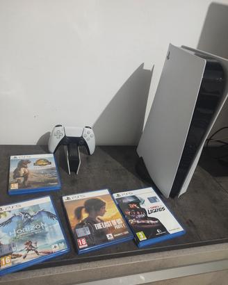 ps5, controller , stazione di ricarica , giochi