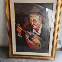 Dipinto: Vecchio con mandolino