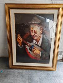 Dipinto: Vecchio con mandolino