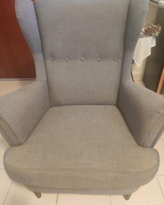Poltrona bergere grigia