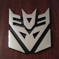 Logo TRANSFORMERS Deceptico adesivo o magnetico 3D