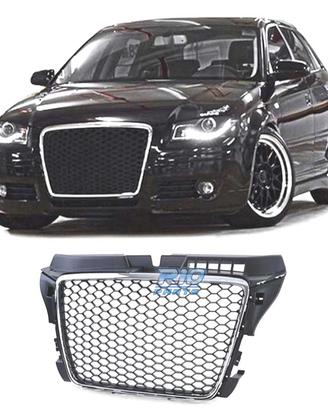 GRIGLIA AUDI A3 8P 08-12 LOOK RS3 NERO CROMATO