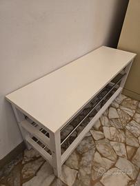 appendiabiti con panca appoggiascarpe