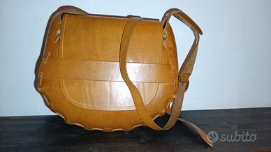 Borsa a tracolla artigianale in cuoio vintage 