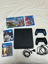 PS4 Slim 500GB con scatola, + 1 controller + 5 gio