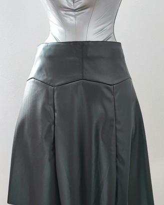 Gonna corta donna ragazza ecopelle minigonna nera 