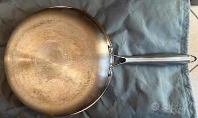 Set Professionale di 2 Padelle/1 Wok in Titanio