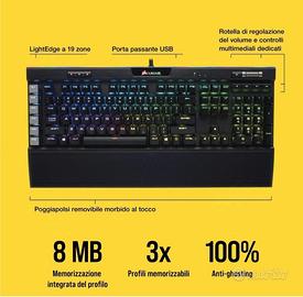 Corsair K95 USB RGB Platinum Tastiera Meccanica Ga