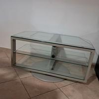 Tavolino vetro e acciaio