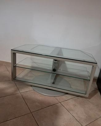 Tavolino vetro e acciaio