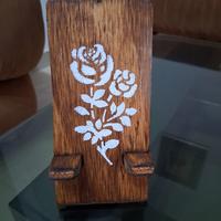Porta  Cellulare in Legno Fatto a Mano da Tavolo