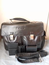 borsa da lavoro Piquadro nera in pelle 