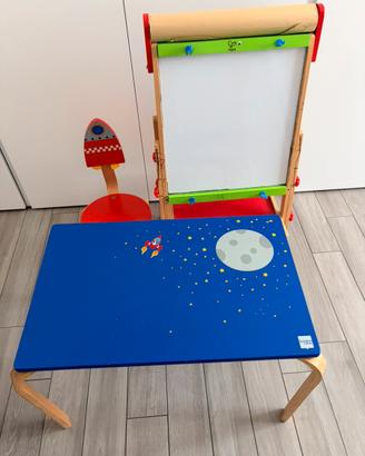 Set scrivania Scratch Spazio + Lavagna Hape