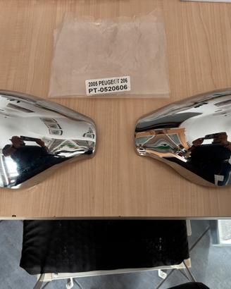 Calotte cromate specchietti Peugeot 206 dal 2005-