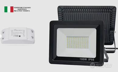 Faro led 100w SUNRISE+interruttore wifi relè Tuya