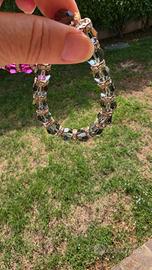 Bracciale Vintage Anni 80 in Cristallo e Strass