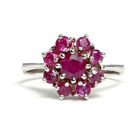 Anello Fiore di Rubini