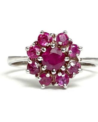 Anello Fiore di Rubini