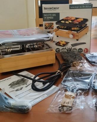 Raclette Grill in Bamboo SilverCrest - 800W