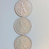 3 monete argento Canada 