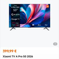 TV 50 pollici Xiaomi TV 50 A PRO 2026
