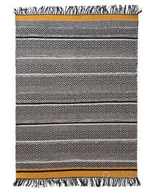 Tappeto Boho, 120x180 cm nero, bianco giallo ocra