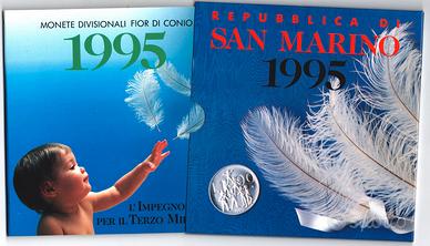 SAN MARINO 1995 - Divisionale FDC con argento #WEU