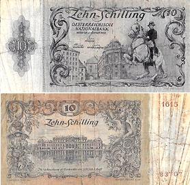 Banconota AUSTRIA 1950 10 schilling Pick 127