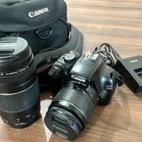 Canon EOS 1100d + 18-55 + tele 75-300 EF + borsa