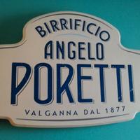 Insegna in legno birrificio ANGELO PORETTI.